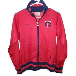 Nike Red and Blue Zip-Up Jacket